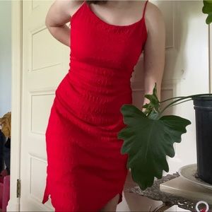 Vintage 90s red midi dress